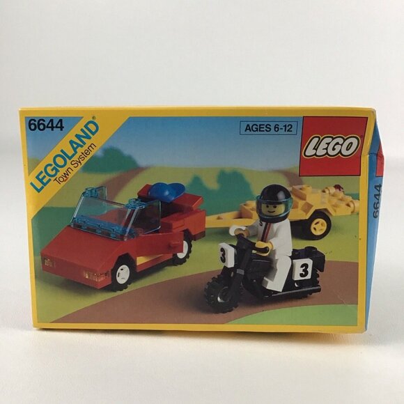 Lego 6644 Legoland Town System ROAD REBEL 59 Interlocking Pieces 1990 New Sealed - Picture 6 of 7
